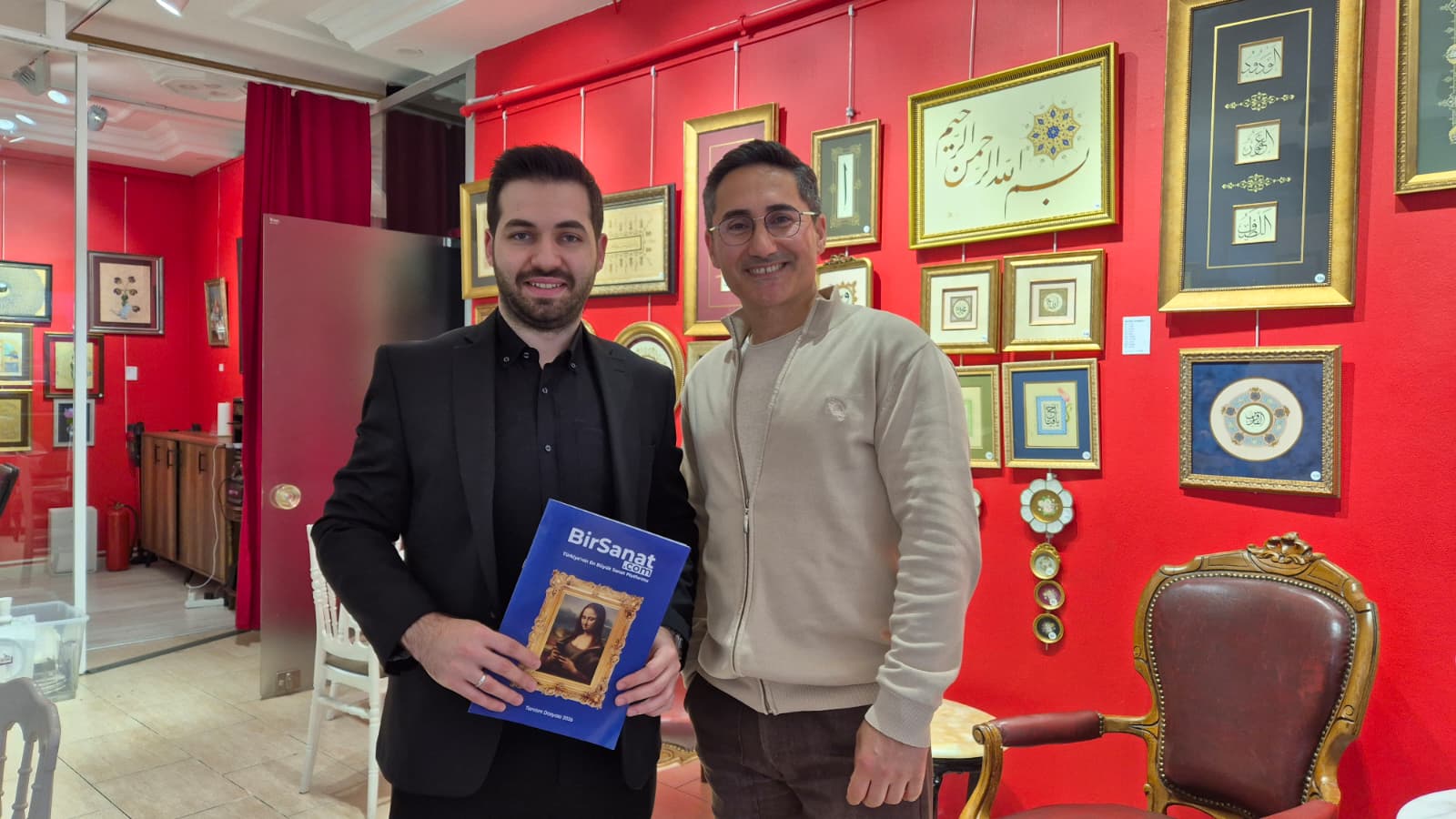 BirSanat.com Kurucusu Fırat Yarar ve Dr. İbrahim Can, BirSanat Galeri’de Bir Araya Geldi